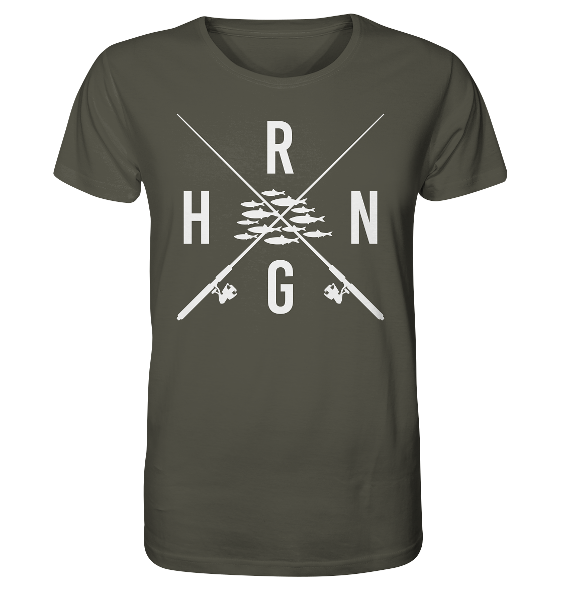 Hering Schwarm gekreuzte Ruten - Männer Bio T-Shirt