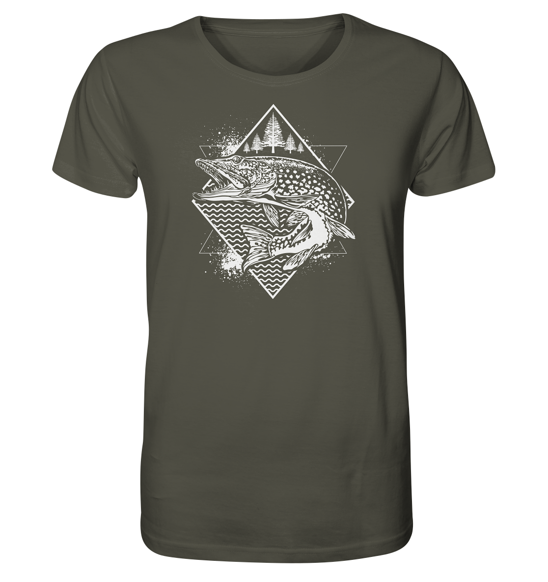 Hecht geometrisch - Männer Bio T-Shirt