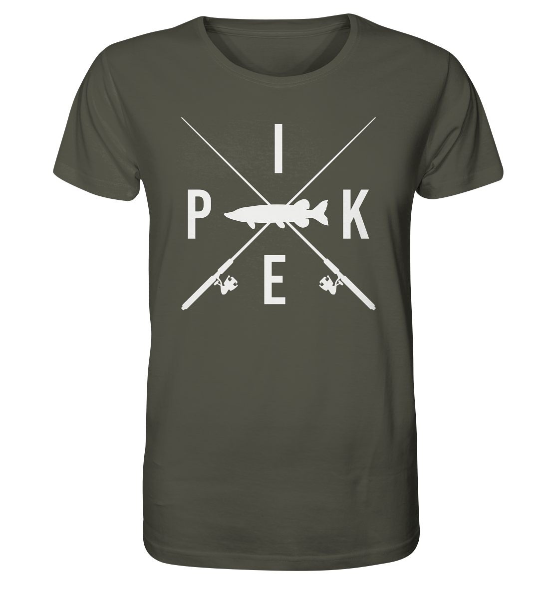Pike gekreuzte Ruten - Männer Bio T-Shirt