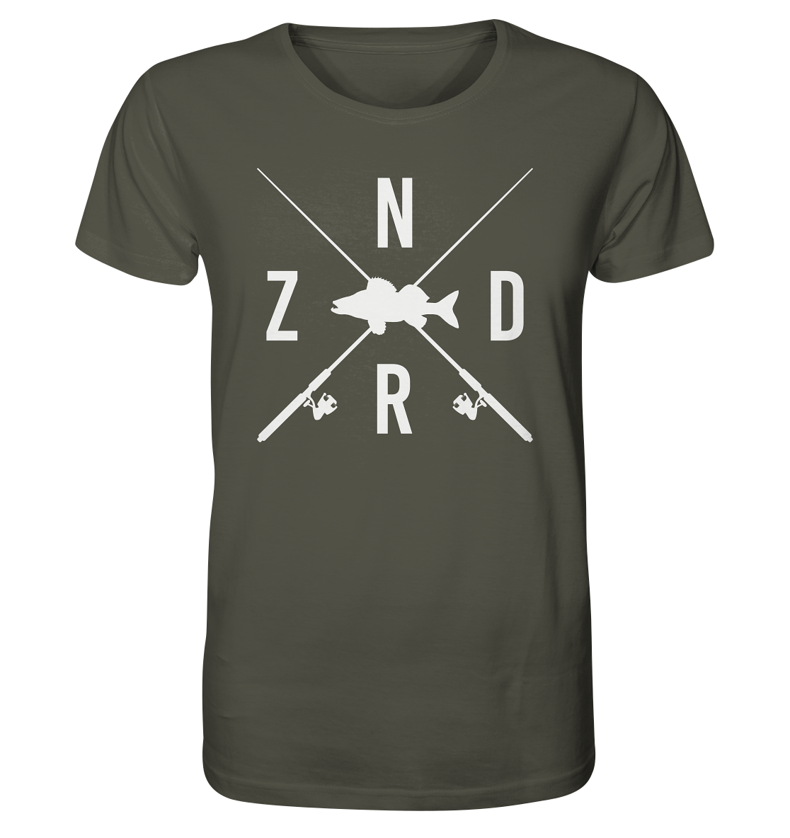 Zander gekreuzte Ruten - Männer Bio T-Shirt