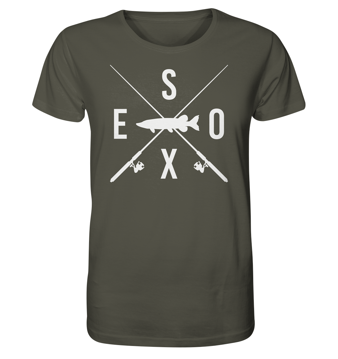 Esox gekreuzte Ruten - Männer Bio T-Shirt