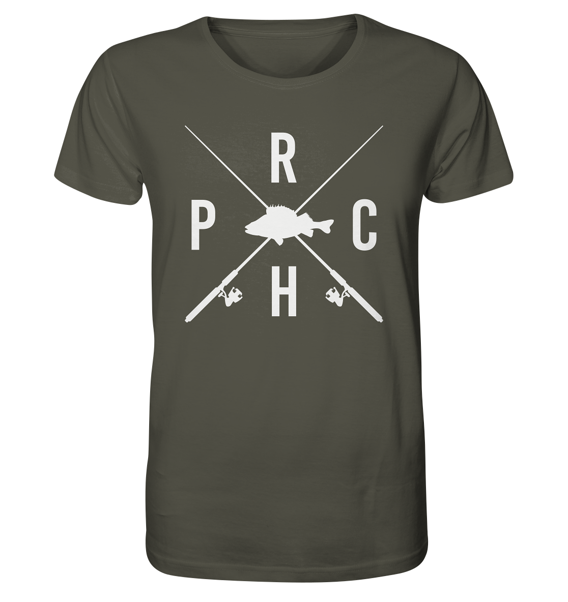 Perch gekreuzte Ruten - Männer Bio T-Shirt