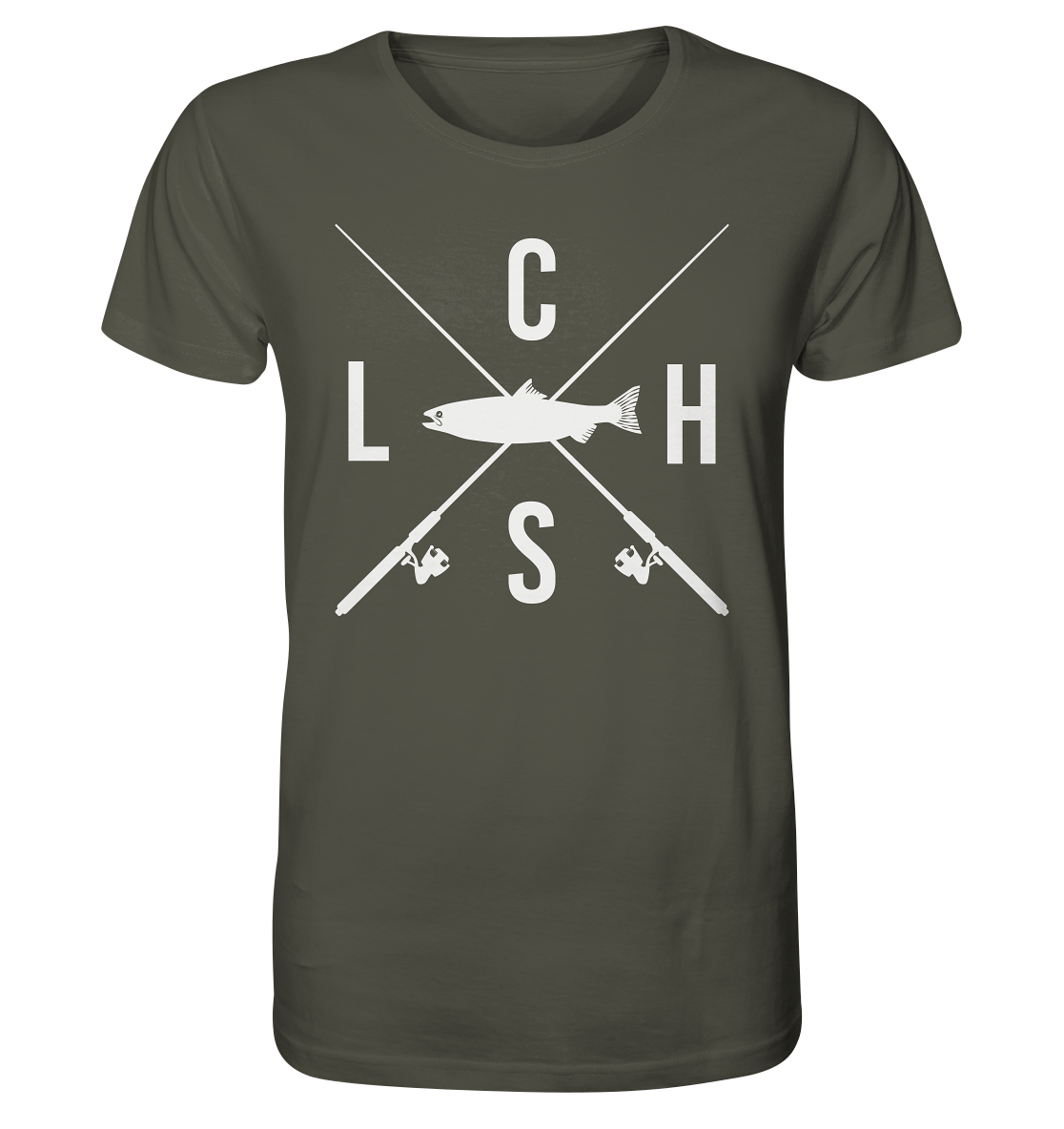 Lachs gekreuzte Ruten - Männer Bio T-Shirt