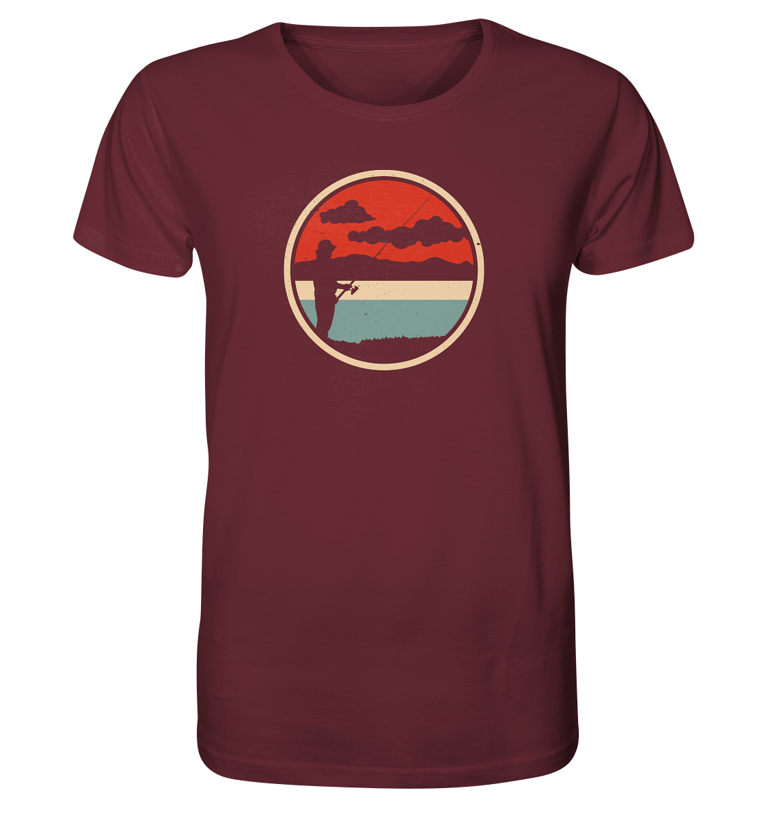 Angeln am Abend - Männer Bio T-Shirt