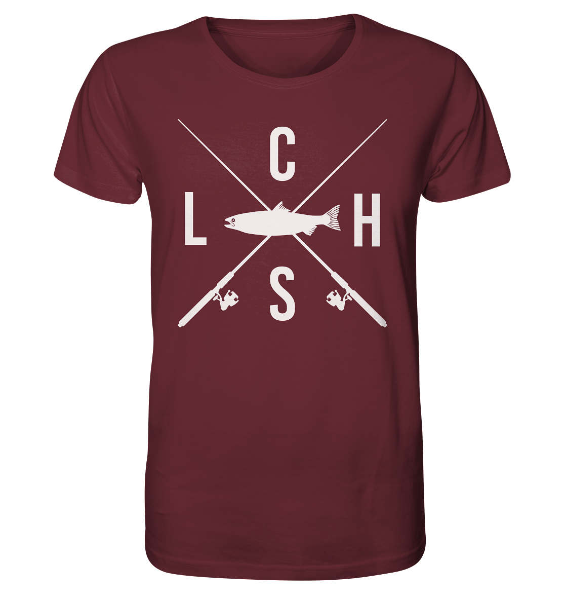 Lachs gekreuzte Ruten - Männer Bio T-Shirt