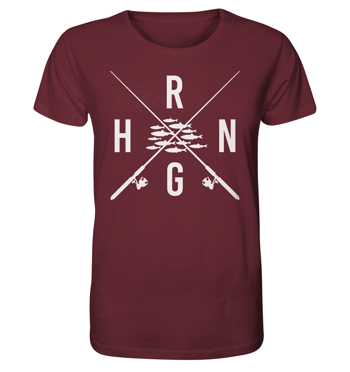 Hering Schwarm gekreuzte Ruten - Männer Bio T-Shirt