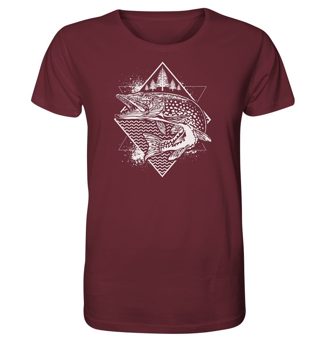 Hecht geometrisch - Männer Bio T-Shirt