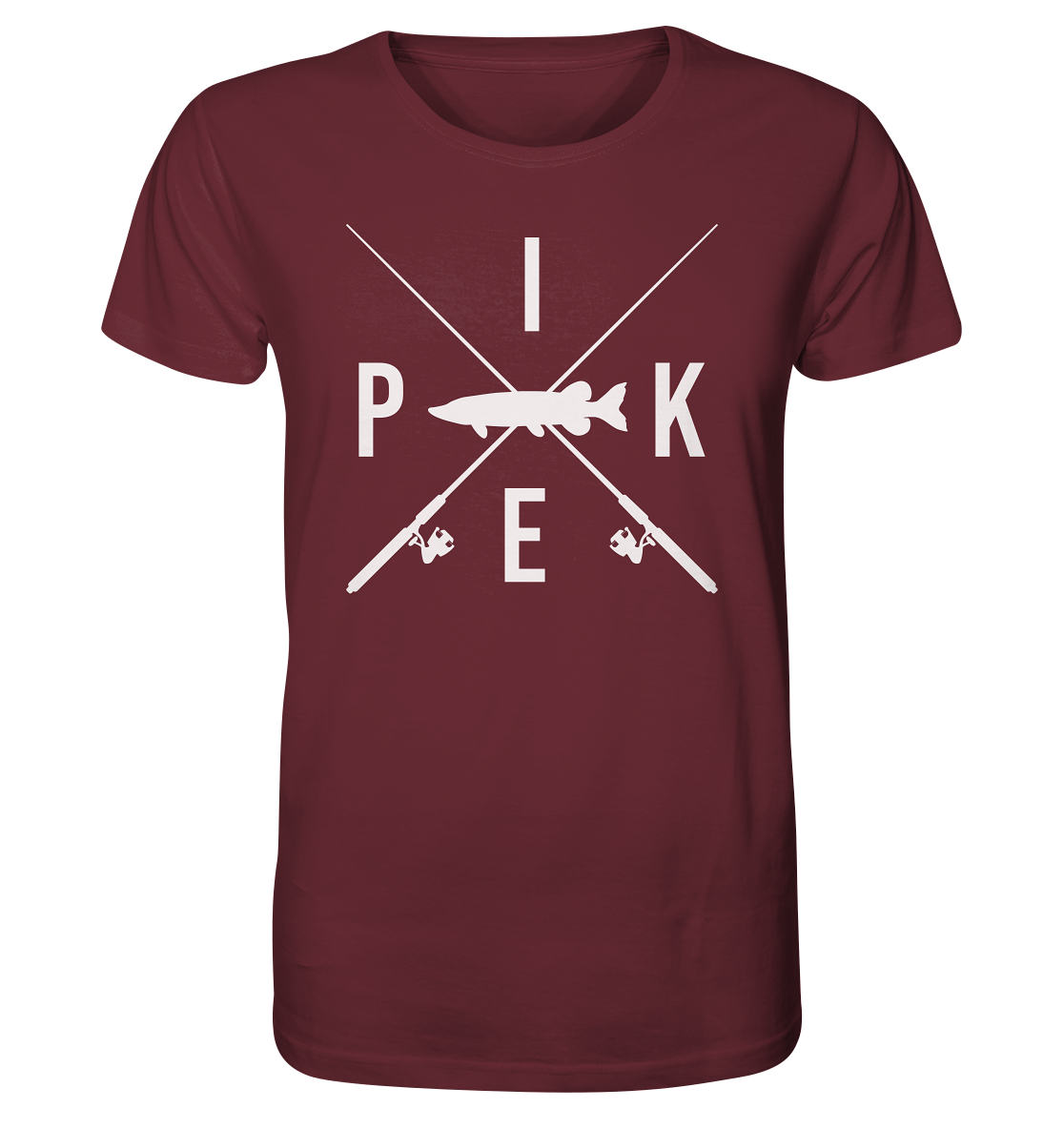 Pike gekreuzte Ruten - Männer Bio T-Shirt