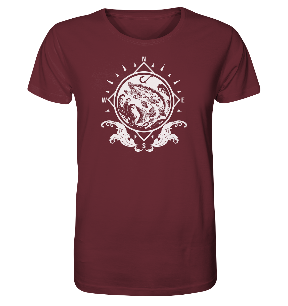 Hecht Himmelsrichtungen - Männer Bio T-Shirt