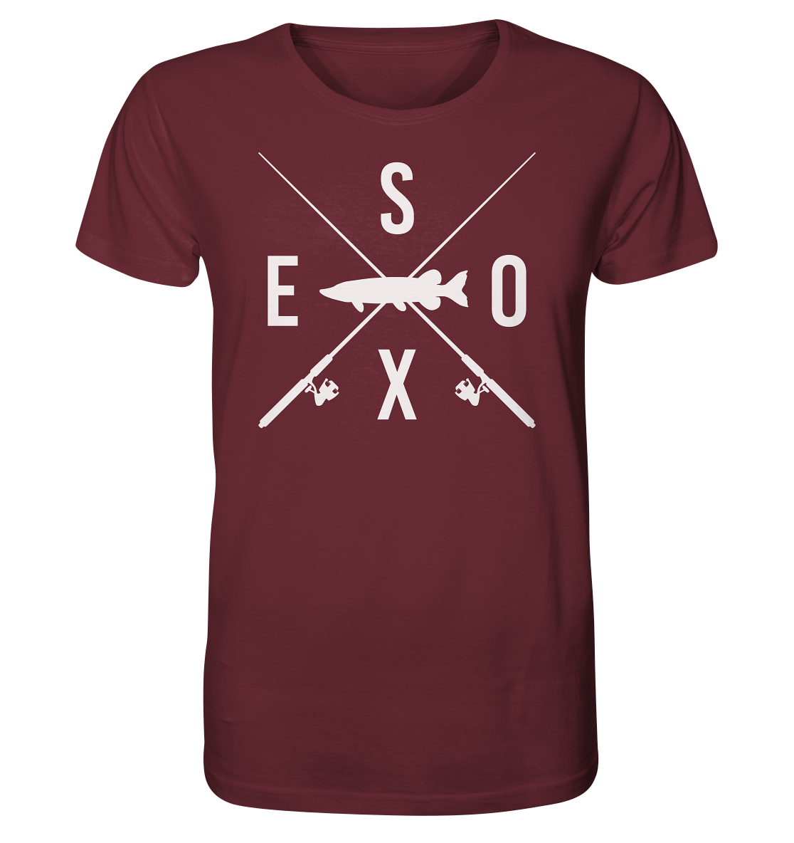 Esox gekreuzte Ruten - Männer Bio T-Shirt