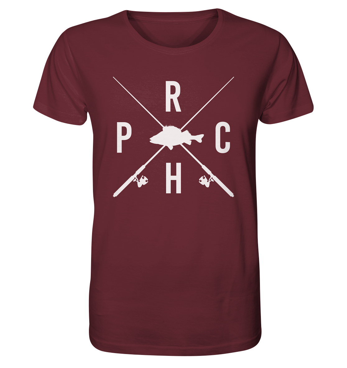 Perch gekreuzte Ruten - Männer Bio T-Shirt