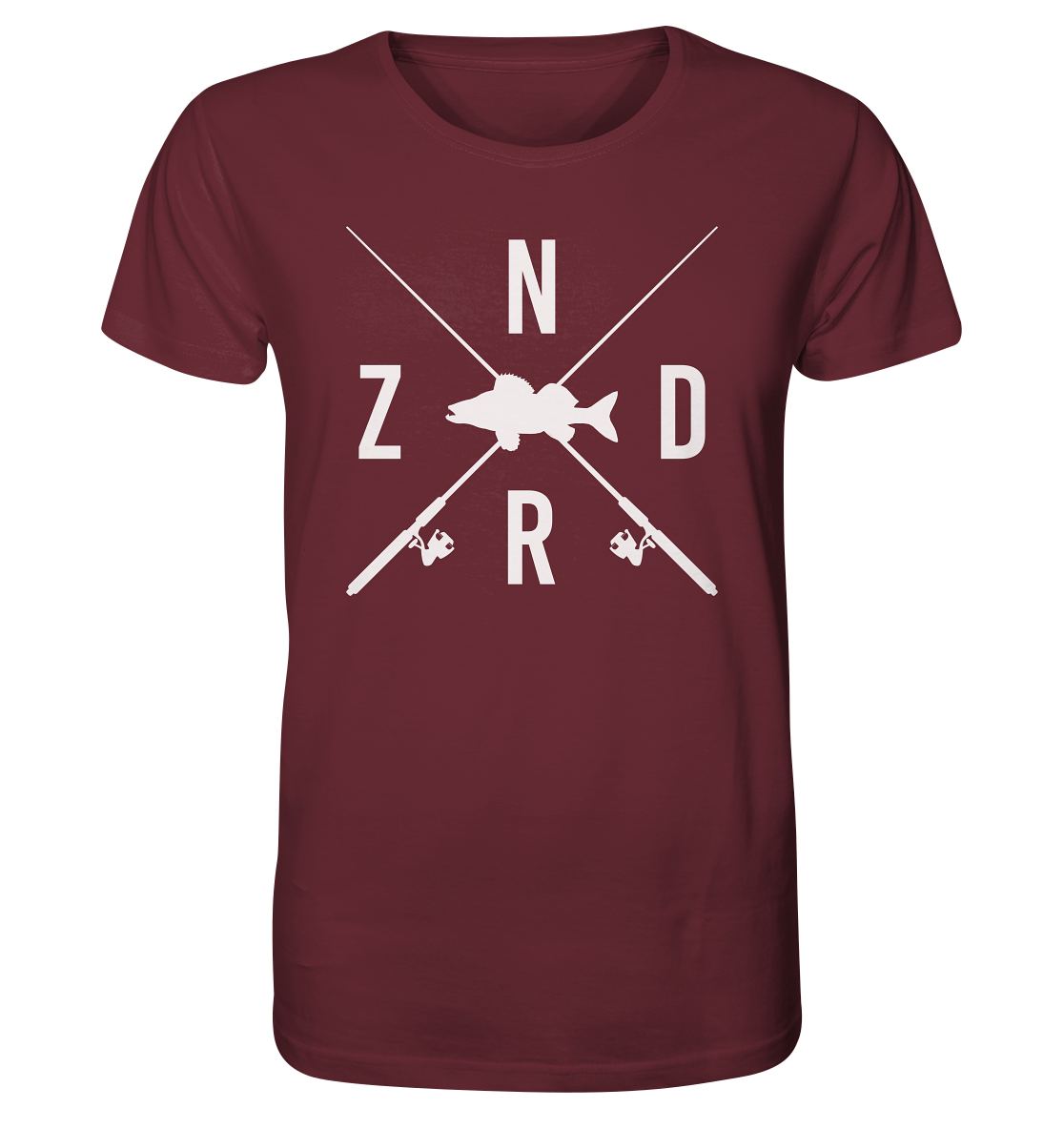 Zander gekreuzte Ruten - Männer Bio T-Shirt