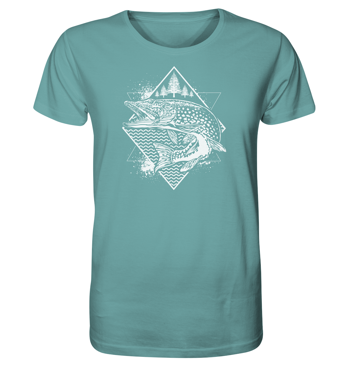 Hecht geometrisch - Männer Bio T-Shirt
