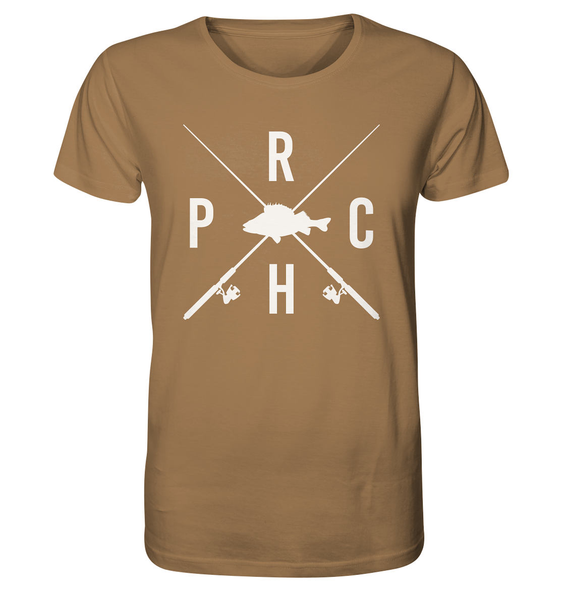 Perch gekreuzte Ruten - Männer Bio T-Shirt