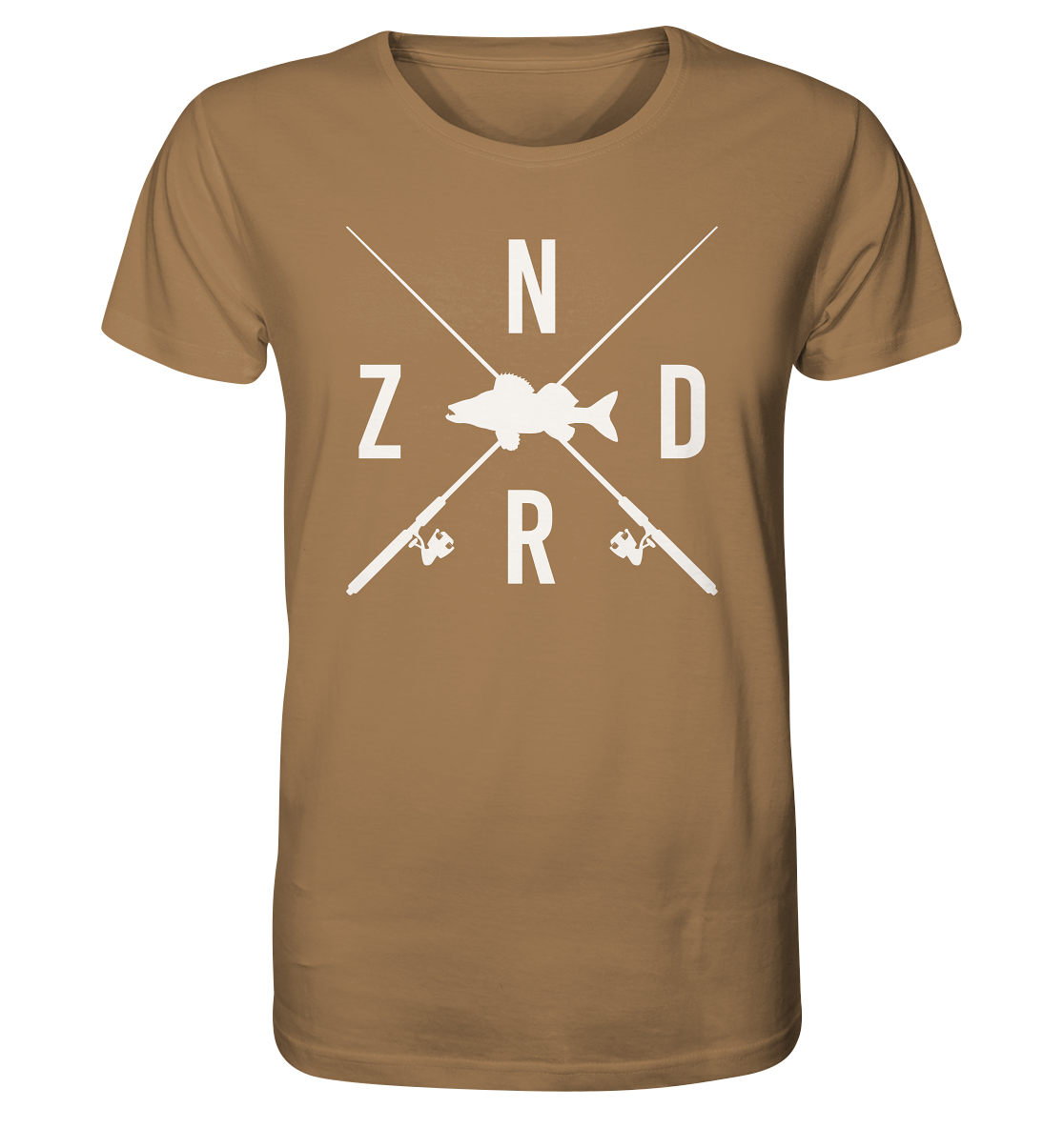 Zander gekreuzte Ruten - Männer Bio T-Shirt