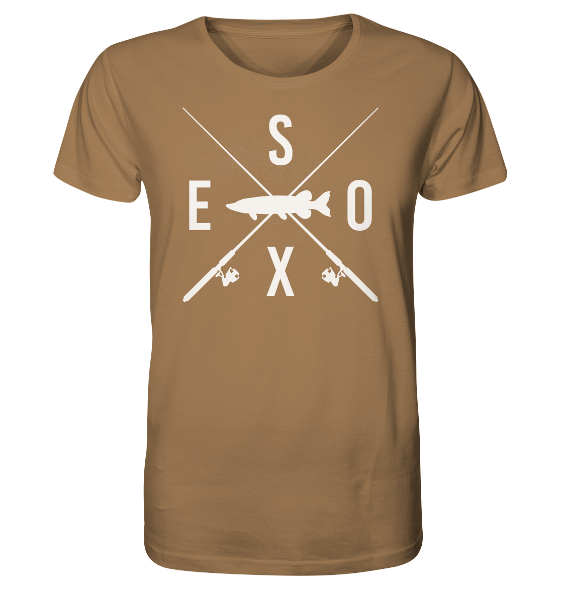 Esox gekreuzte Ruten - Männer Bio T-Shirt