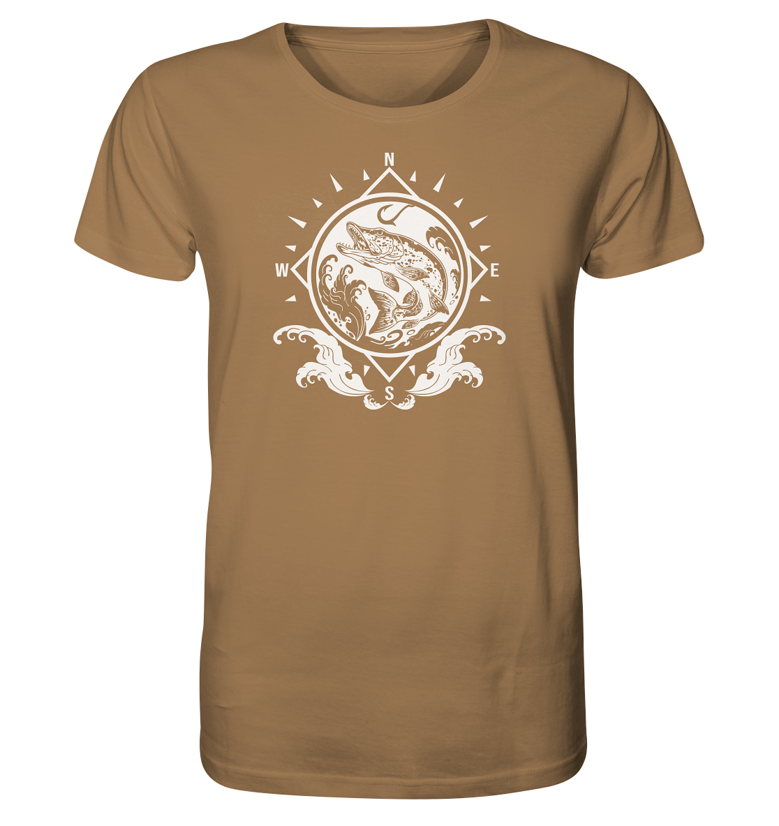 Hecht Himmelsrichtungen - Männer Bio T-Shirt