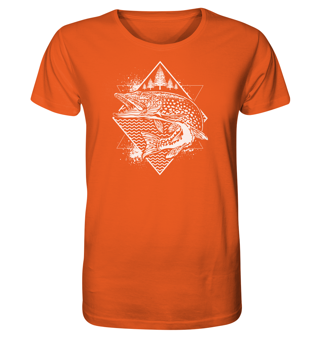 Hecht geometrisch - Männer Bio T-Shirt