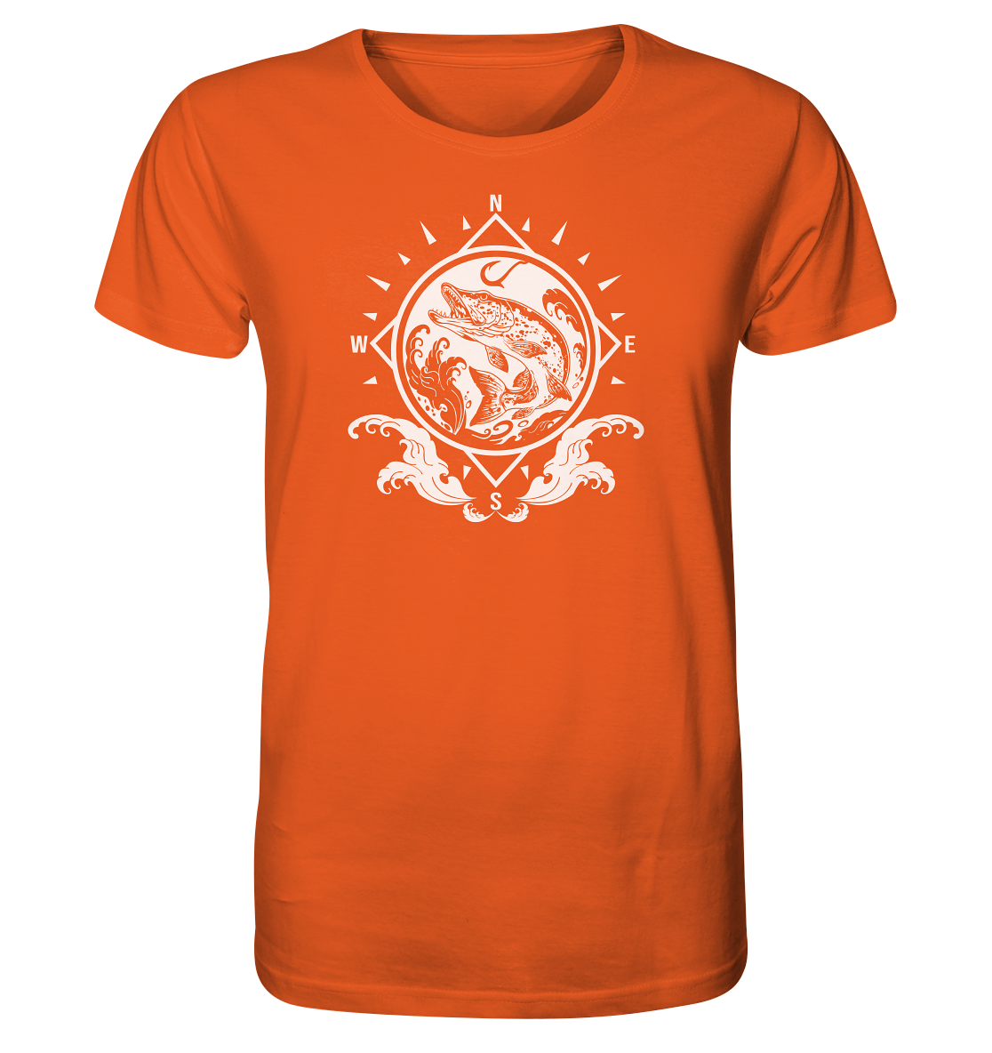 Hecht Himmelsrichtungen - Männer Bio T-Shirt