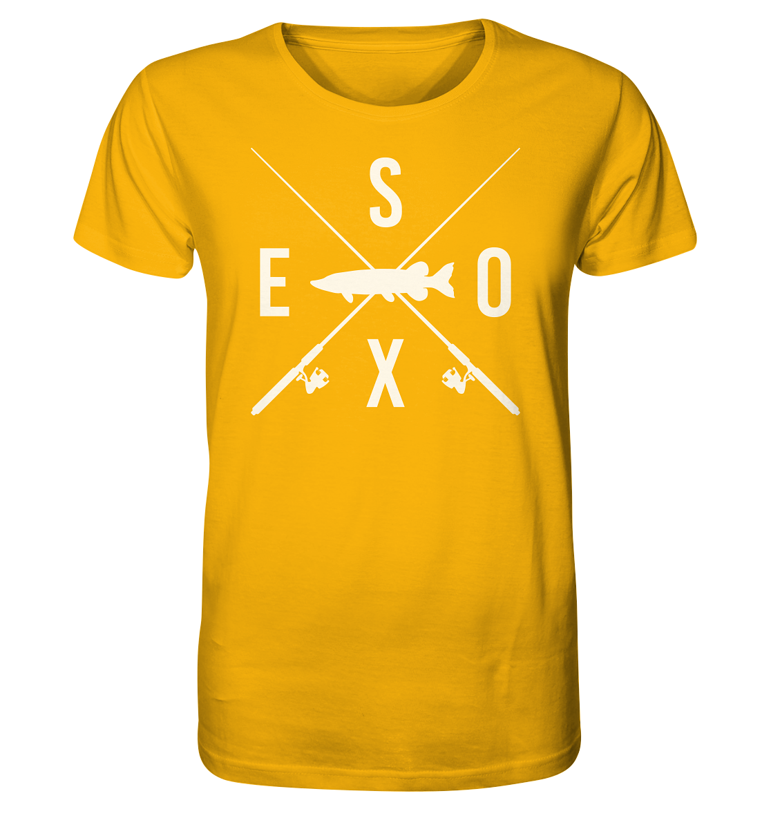 Esox gekreuzte Ruten - Männer Bio T-Shirt