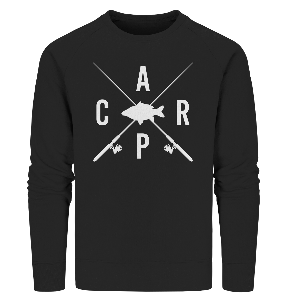 Carp gekreuzte Ruten - Männer Bio Sweatshirt