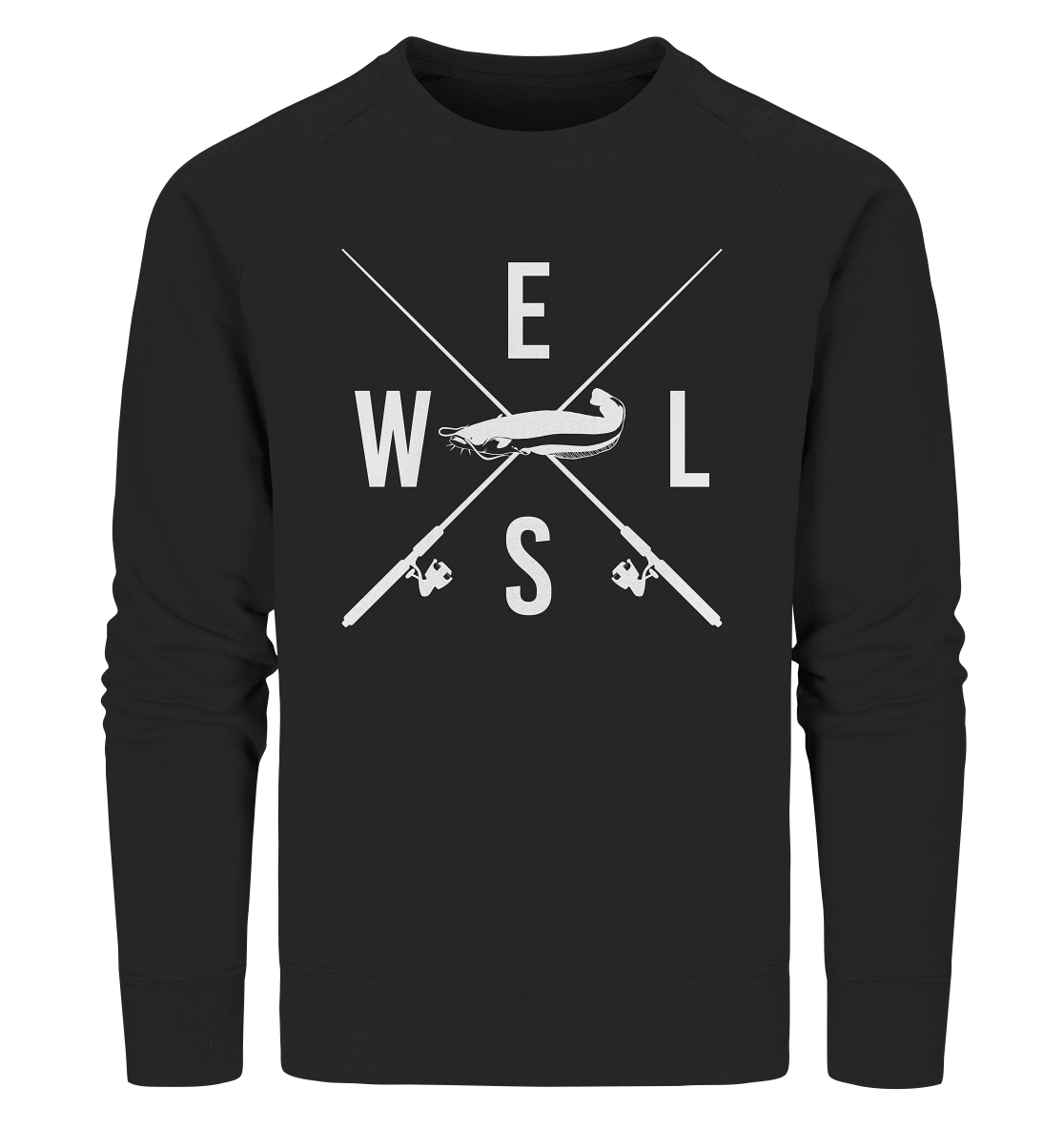 Wels gekreuzte Ruten - Männer Bio Sweatshirt