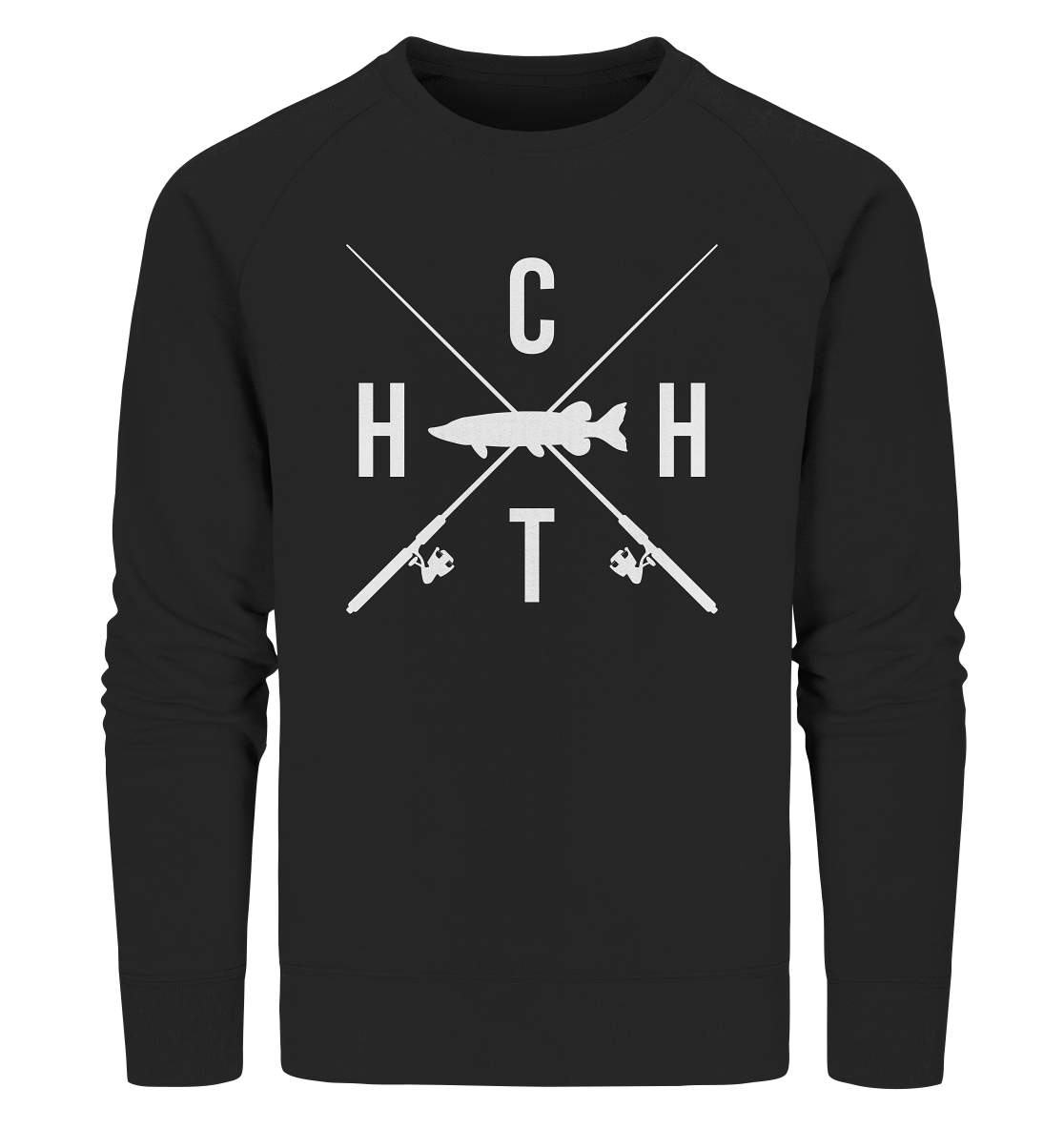 Hecht gekreuzte Ruten  - Männer Bio Sweatshirt