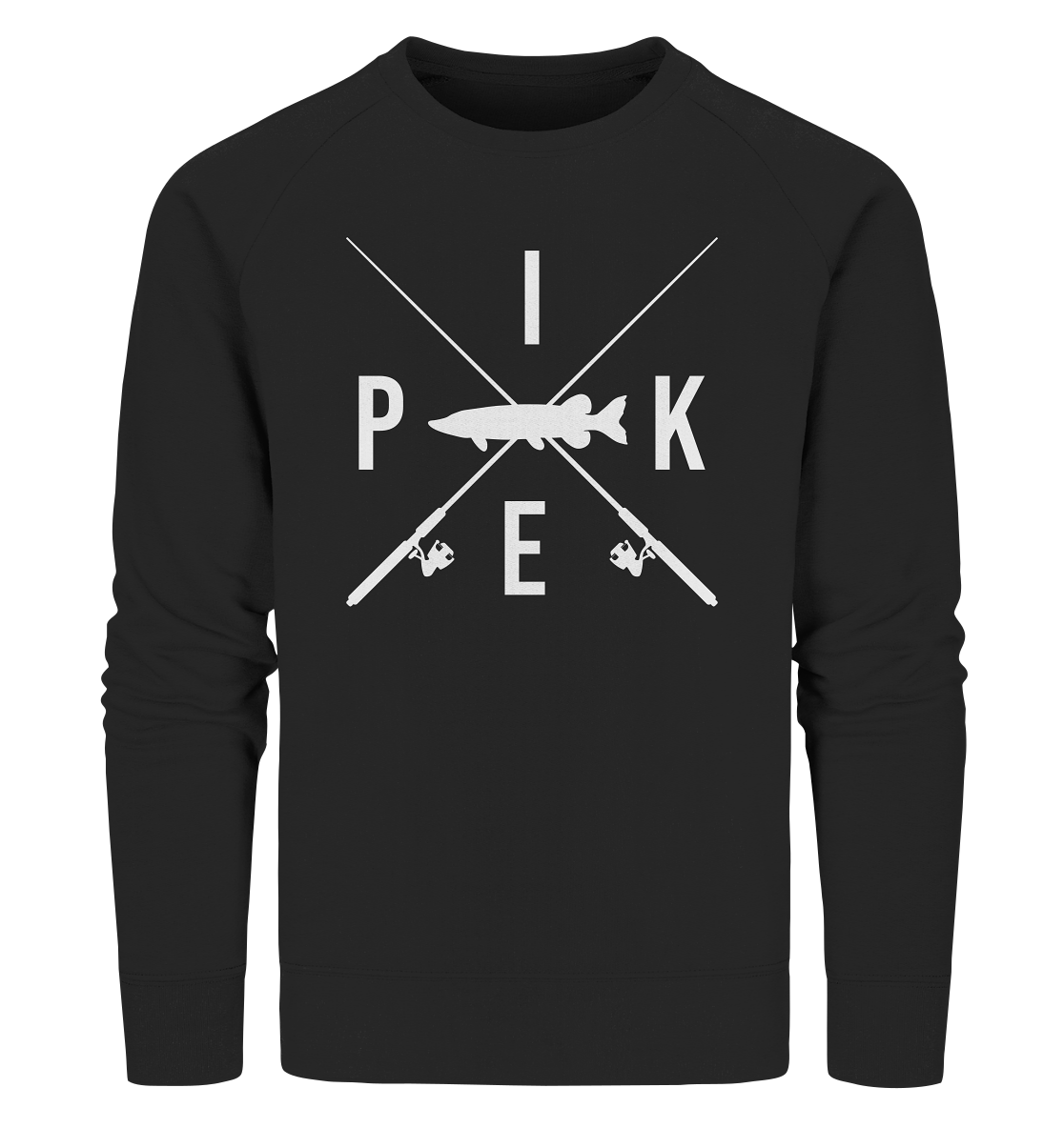 Pike gekreuzte Ruten - Männer Bio Sweatshirt