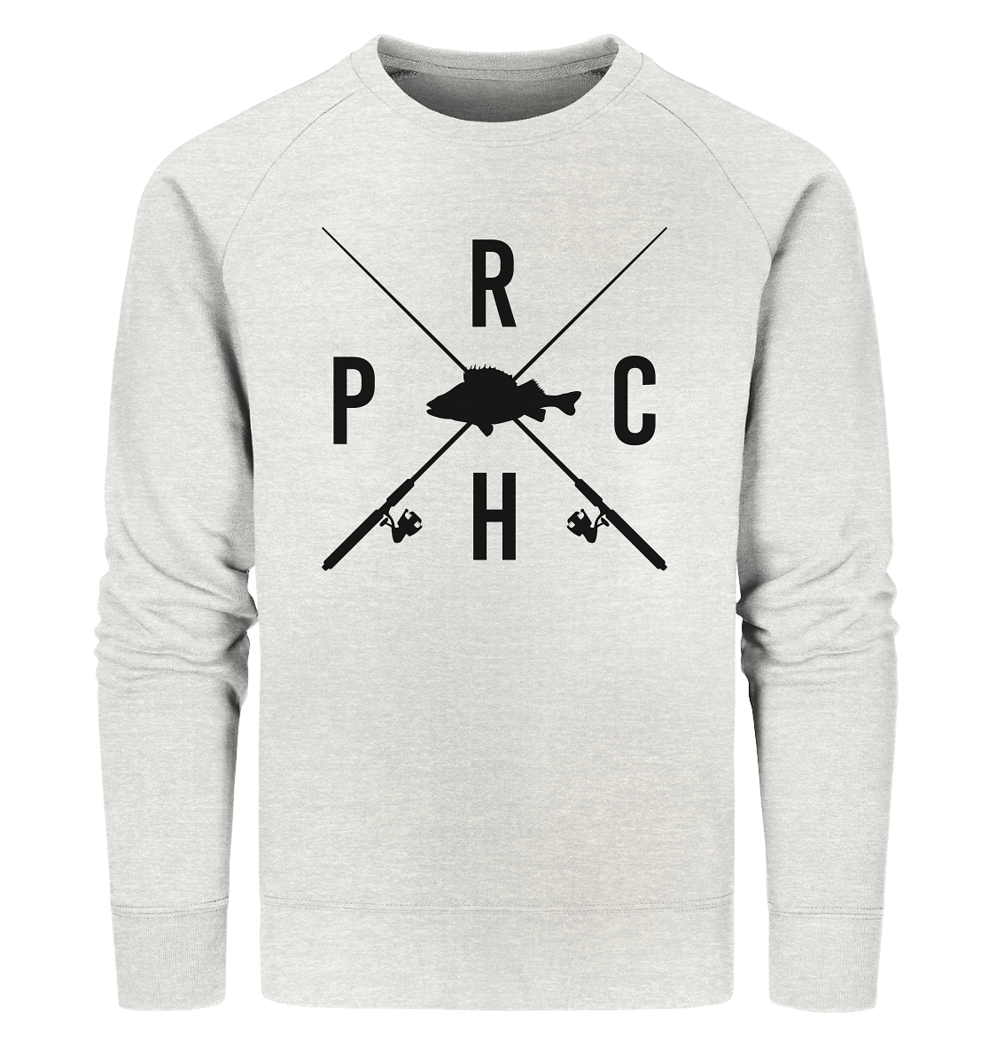 Perch gekreuzte Ruten - Männer Bio Sweatshirt