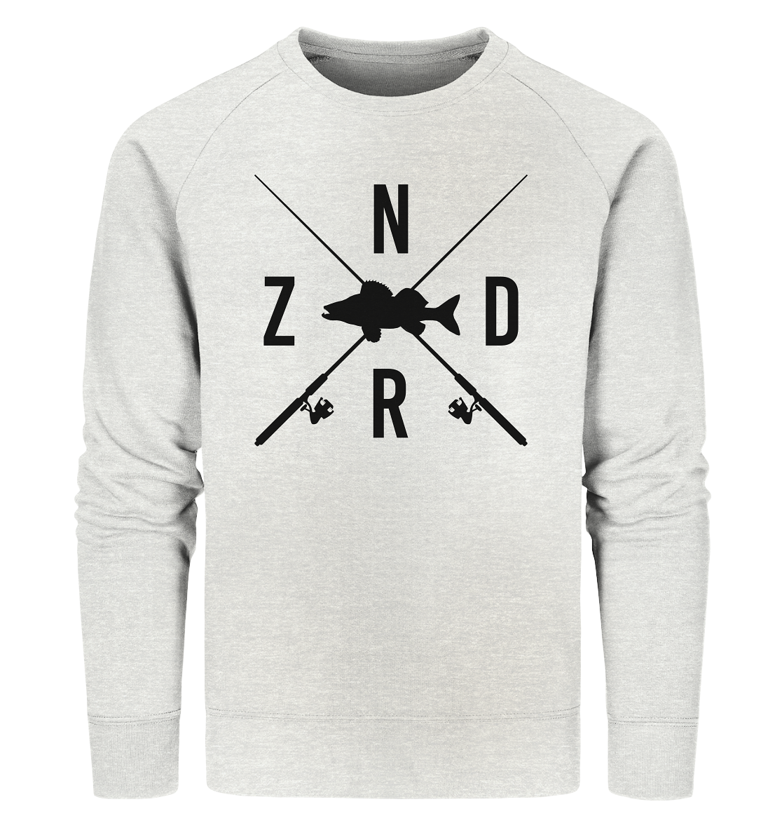 Zander gekreuzte Ruten - Männer Bio Sweatshirt