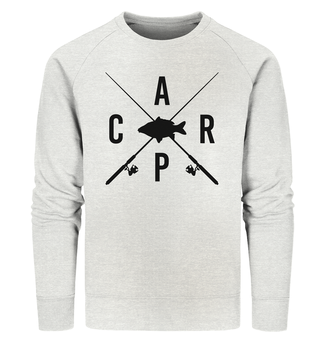 Carp gekreuzte Ruten Schwarz - Männer Bio Sweatshirt