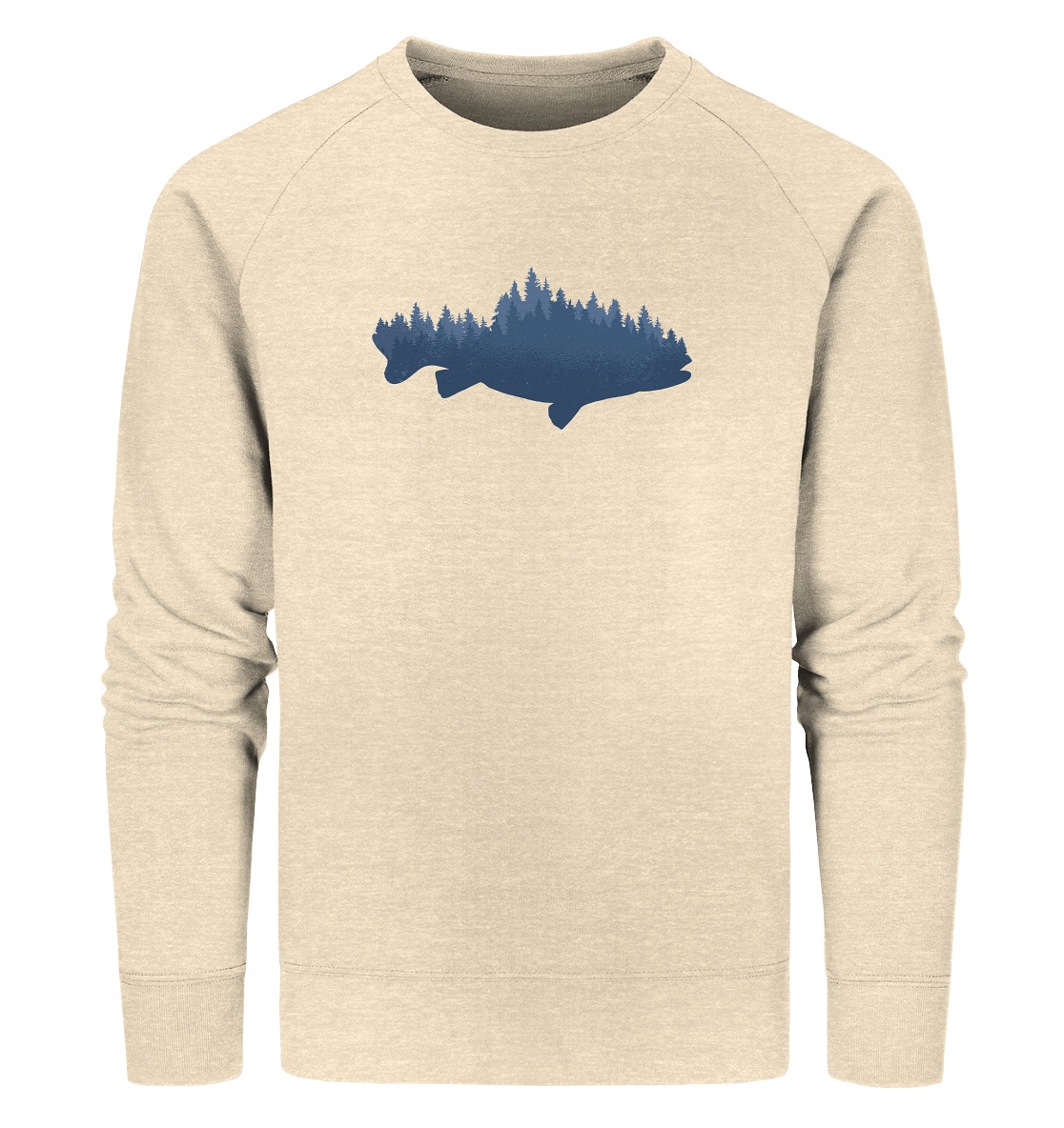 Fischkontur - Männer Bio Sweatshirt