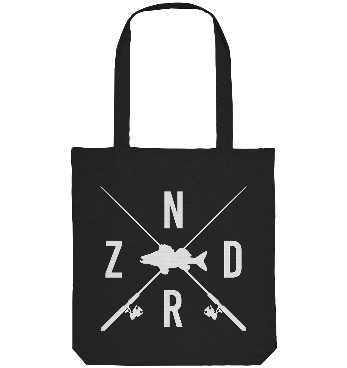 Zander gekreuzte Ruten - Organic Tote-Bag