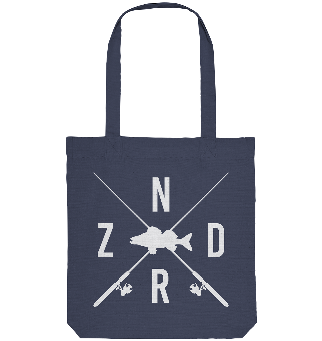 Zander gekreuzte Ruten - Organic Tote-Bag