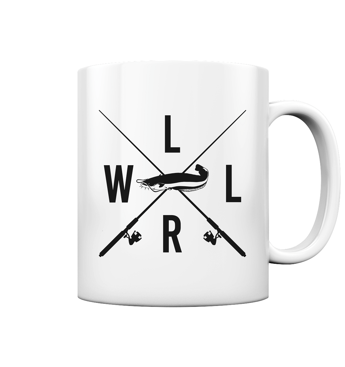 Waller gekreuzte Ruten - Tasse glossy