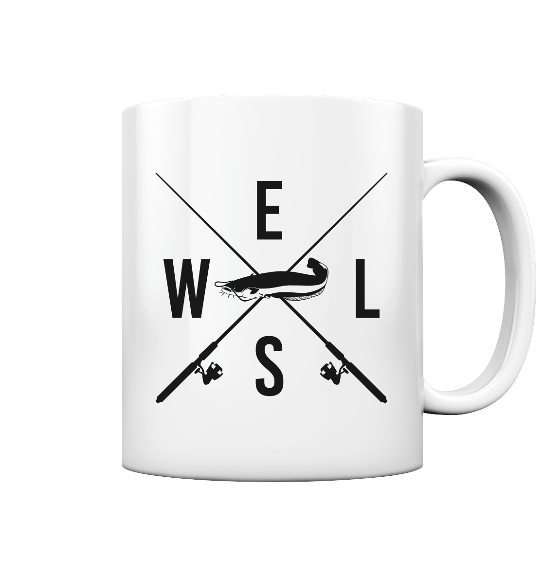 Wels gekreuzte Ruten - Tasse glossy