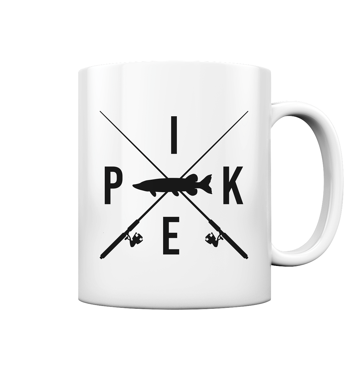 Pike gekreuzte Ruten - Tasse glänzend